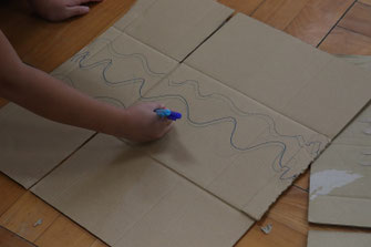 「水の流るるろうか」準備中