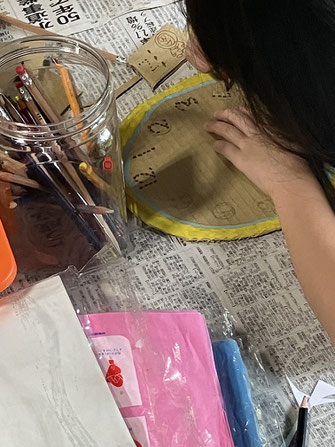 「あずきどけい」製作中