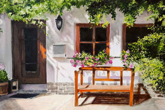 Kunst, Art, Ölgemälde, Oil Painting, Stadt, Town, Atelier Prill