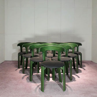 Bruno Rey Set of Eleven Dining Chairs by Dietiker & Co, Switzerland, 1971