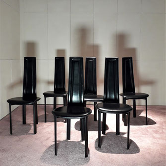 Giorgio Cattelan Set of Six "Alice" Chairs for Emmepi Italia, 1984