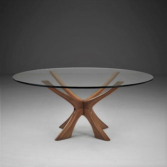 Illum Wikkelsø, Sculptural Teak Wood Coffee Table, Denmark, 1960s