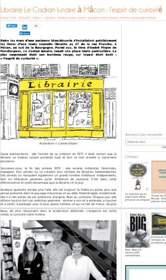 carole giboni presse aquarelle personnalisée le cadran lunaire librairie bourgogne saone et loire mâcon