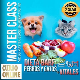 Curso Online, Aprende Dieta Barf Perros y Gatos + Vitales,  