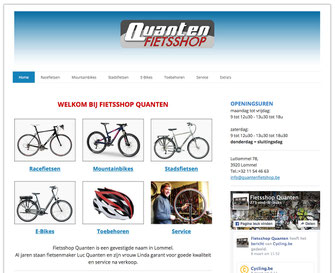 Van Bun Communicatie en Vormgeving - Website Quanten Fietsshop