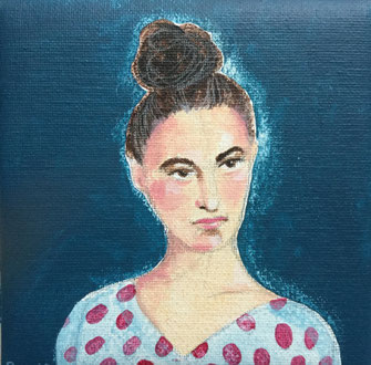 Sabine 2 , 15x15cm, Acryl auf Leinwand, Sfr. 120.-