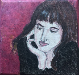 Pola, 10x10 cm, Acryl auf Leinwand, VERKAUFT