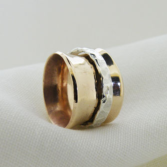 Gold ring unikat handmade jewel silber geschenk Ring Schmuck 