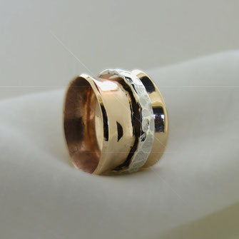 Gold ring unikat handmade jewel silber geschenk Ring Schmuck 