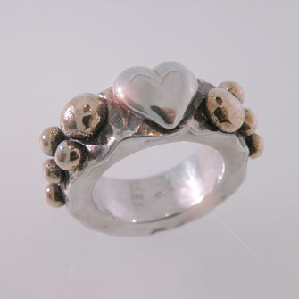 Gold ring unikat handmade jewel silber geschenk Ring Schmuck