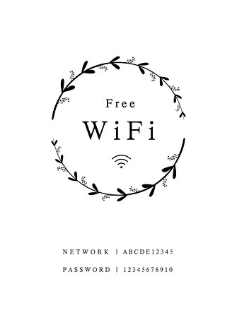 WiFIポスター　Wifi　無料素材　無料ダウンロード 分別シールデザイン