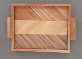  Idée originale  de cadeau pour une pendaison de crémaillère , un anniversaire, un mariage ..: un plateau à 120 € en marqueterie de paille