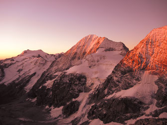 Ortler Hintergrat mit Bergführer, Ortler ridge with mountainguide, Geführte Tour Hintergrat, König Ortler
