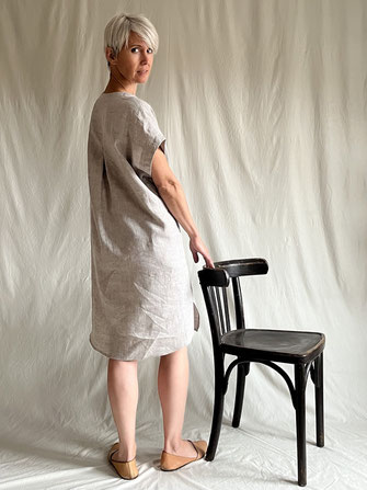 LEINENKLEID / beige meliert