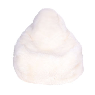 Bean bag pouf en forme de poire en peau et fourrure de mouton naturelle