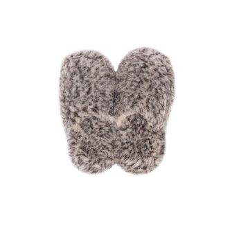 Chaussons mules BW enfant en laine naturelle de mouton gris chiné