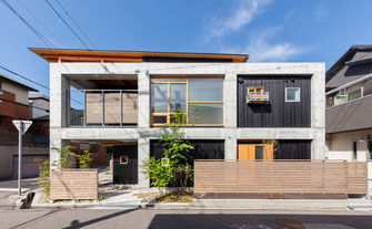 重奏の家 外観（兵庫・西宮の住宅／設計：CORRED DESIGN OFFICE／建築家 北村拓也）