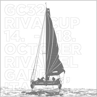 Catamaran Sail Boat GC32 Grafic Vector Advertising Typography Riva del Garda 