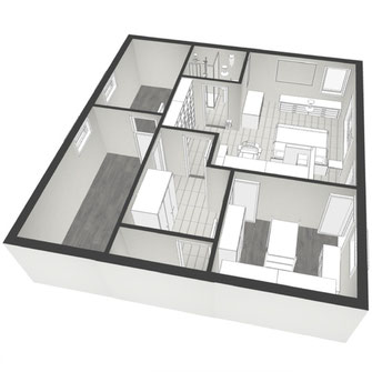 Umbau Planung und Visualisierung Grundriss im 3D Modell