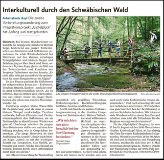 Pressebericht über Myriam vom Outdoor-Blog Puls der Freiheit – Artikel zu Wandertouren, Bergabenteuern, Naturprojekten und dem Integrationsprojekt Wanderglück