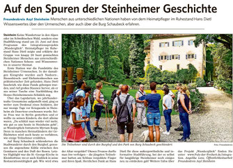 Pressebericht über Myriam vom Outdoor-Blog Puls der Freiheit – Artikel zu Wandertouren, Bergabenteuern, Naturprojekten und dem Integrationsprojekt Wanderglück