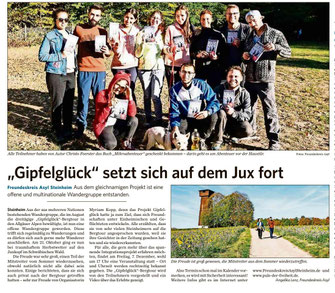 Pressebericht über Myriam vom Outdoor-Blog Puls der Freiheit – Artikel zu Wandertouren, Bergabenteuern, Naturprojekten und dem Integrationsprojekt Wanderglück