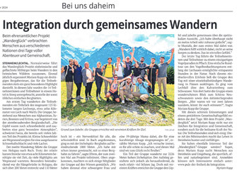 Pressebericht über Myriam vom Outdoor-Blog Puls der Freiheit – Artikel zu Wandertouren, Bergabenteuern, Naturprojekten und dem Integrationsprojekt Wanderglück