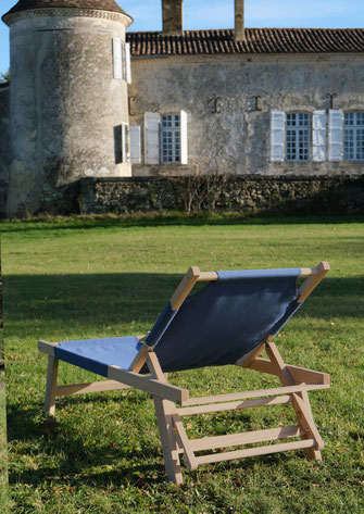 chaise longue bois extérieur made in france