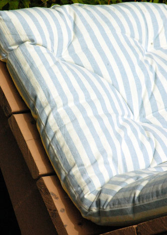 coussin toile outdoor rayée made in france