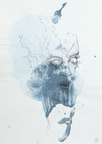 blot II 210x297mm / fineliner and acrylic colour on paper