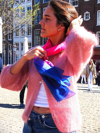Silk scarf casual styled