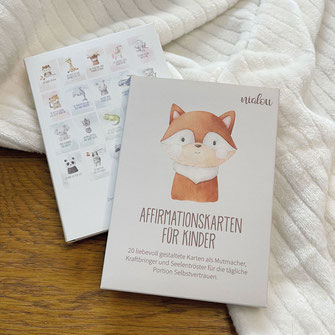 Affirmationskarten Kinder Tiere