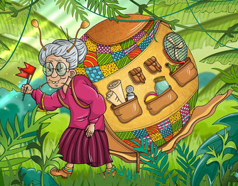 Иллюстрация "Бабуля-улитка"