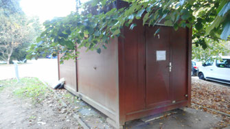 Container zum Lagern von Fahrrädern und Rucksäcken