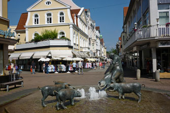 Der „Schweinebrunnen“ erinnert an die Gründungslegende der Salzgewinnung