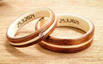 Hochzeitsringe aus Holz - Onlineshop