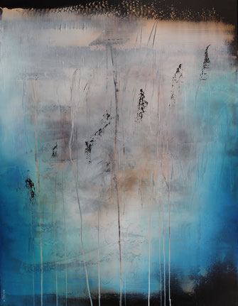 Carole Bécam - Artiste peintre - La Baule - Série Harmonie et nature - Azul - Huile sur toile 