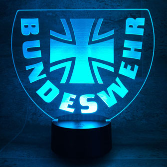 Bundeswehr Emblem Logo Hoheitsabzeichen Personalisierte 3D 2D Led Geschenk Lampe Kinder Geburtstag Hochzeit Muttertag  Partner Familie Freunde Geburt Nachtlicht Schlummerlicht personalisiert mit Namen