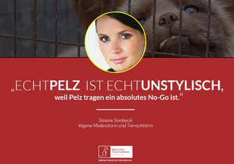 Anti-Pelz Kampagne Simone Sombecki