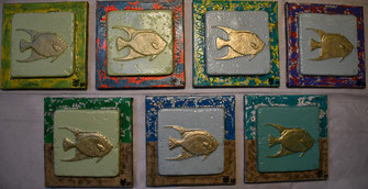 The Jordi Fish Collection 2020 Series4 #23-29 (Acryl Mischtechnik) 20x20x1,7 pescados ultimas?