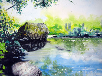 Bild Kunst Der „Dicke Stein“ in Wallmenroth