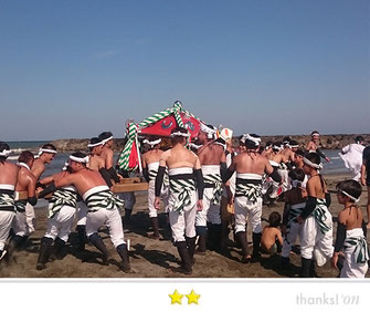 門前人さん,大原はだか祭り前日祭,千葉県いすみ市大原海水浴場