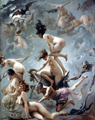 Luis Ricardo Falero "Der Aufbruch der Hexen", 1878 145,5 x 118,2 cm, Öl/Leinwand © Privatsammlung, Monza – Italien