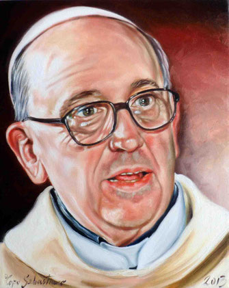 Papa Francesco - Olio su tela 40X50