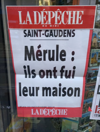 Nous Sommes Des Refugies Merule Dans La Depeche Du Midi Merule En Haute Garonne A Saint Gaudens En Occitanie En France