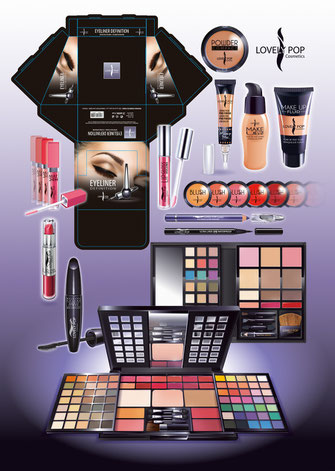 Illustrations vectorielles produits cosmétiques