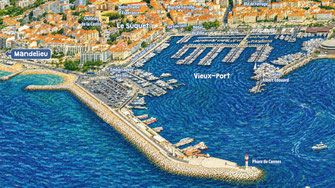 Le Suquet et vieux Port de Cannes