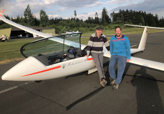 Ludwig und Helmut - Gratulation zum 1012 km Flug freie Strecke