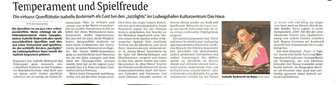 Artikel von Rainer Köhl, Rheinpfalz