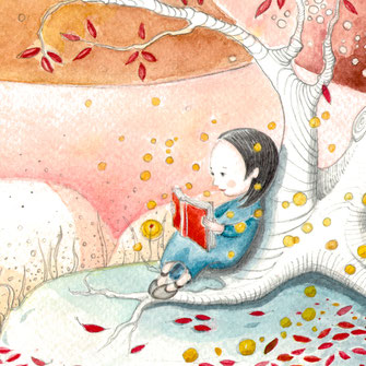 illustration-kind-meadchen-baum
